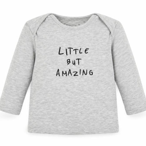 FRED & FLO Boys Grey   Basic T-Shirt Size 3-6 Months