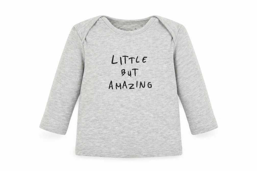 FRED & FLO Boys Grey   Basic T-Shirt Size 3-6 Months