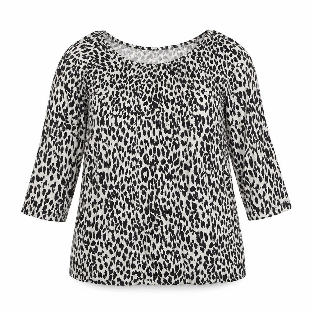 Moda Womens Multicoloured Animal Print  Basic Blouse Size 12