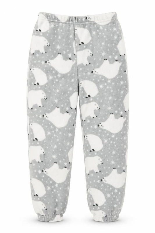 Front view of Just Like You girls’ white animal print capri pyjama pants, size 10-11, years