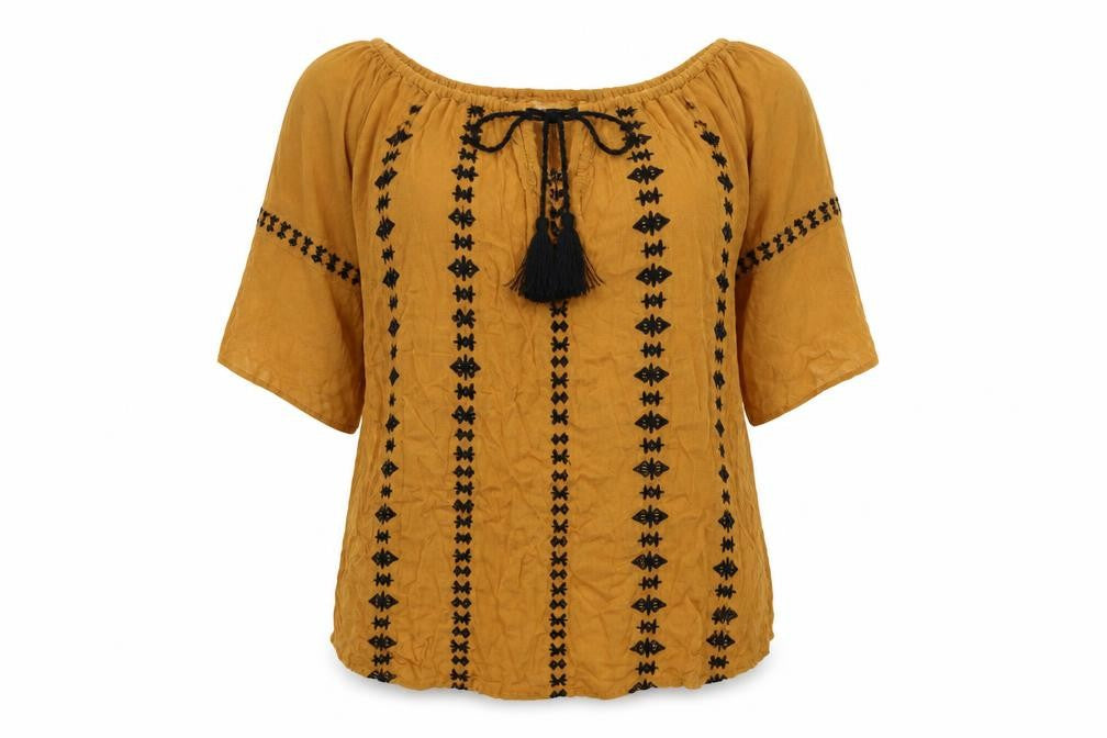 Select Womens Yellow   Basic T-Shirt Size 8