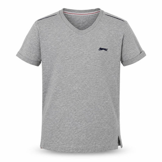 Front view of Slazenger boys’ grey basic casual, size 11-12, years