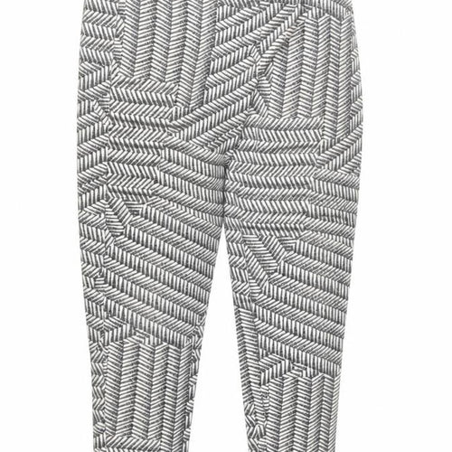 Zack Womens Grey Geometric  Trousers  Size 8 L28 in