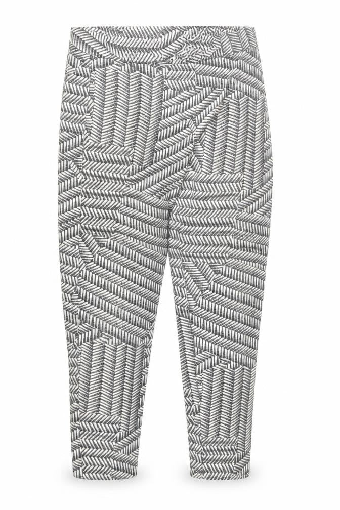 Zack Womens Grey Geometric  Trousers  Size 8 L28 in