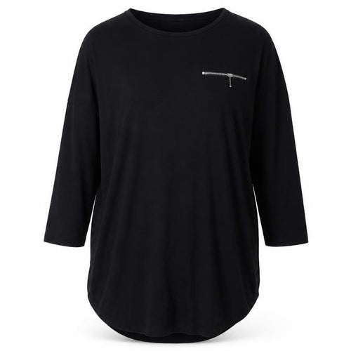 Select Womens Black  Jersey Tunic T-Shirt Size 8
