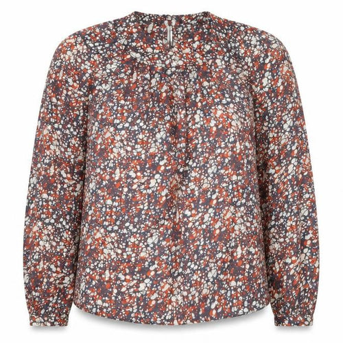 One Two Womens Multicoloured Geometric Satin Basic Blouse Size 8