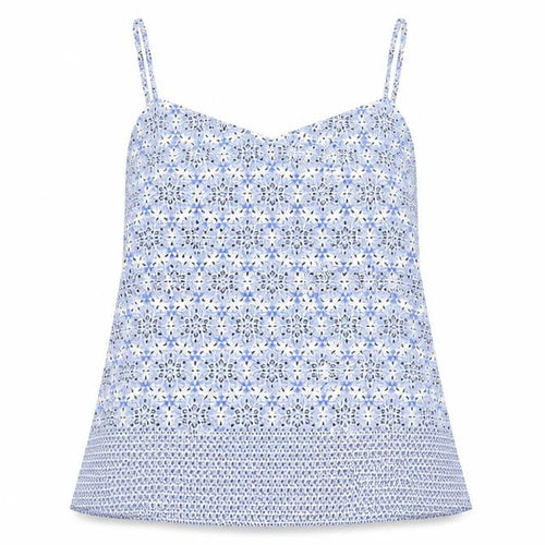 New Look Womens Blue Paisley  Basic Blouse Size 8