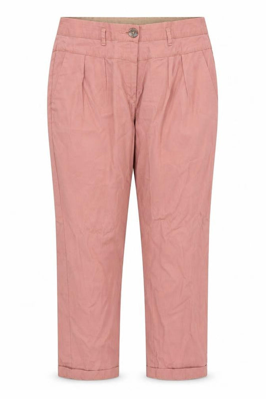 Front view of Next women’s pink trousers, size UK 12, 24-inch leg