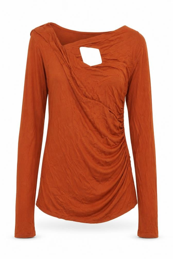 Blue Chameleon Womens Brown   Basic Polo Size 14