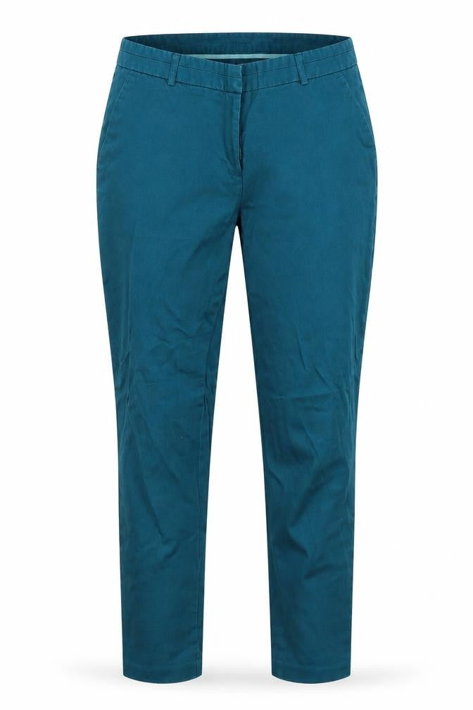 Front view of Atmosphere women’s green trousers, size UK 10, 25-inch leg