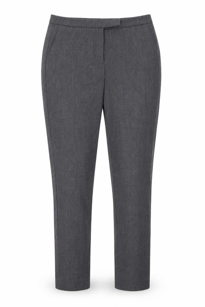 Front view of H&M women’s grey sweatpants, size UK 8, 27-inch leg