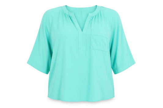 Front view of Principles women’s green basic blouse, size UK 14