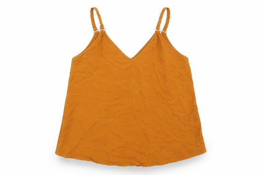 Front view of New Look women’s orange basic blouse, size UK 8