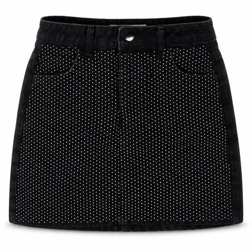 Topshop Womens Black  Denim Mini Skirt Size 8