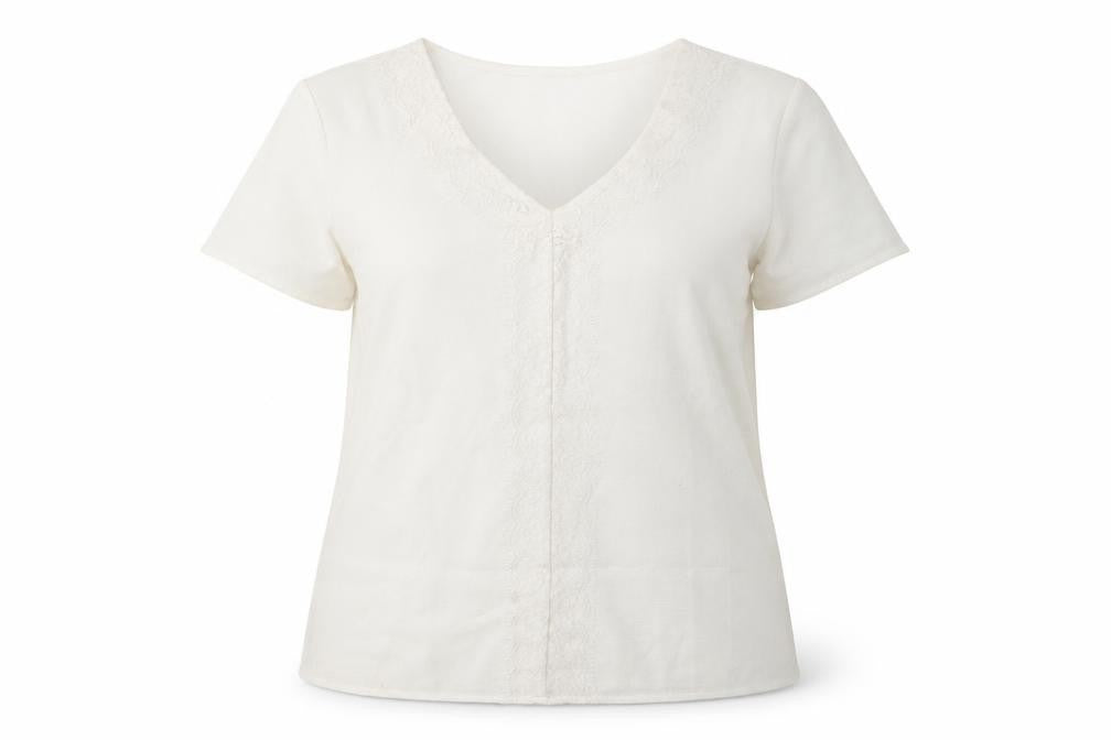 JULIPA Womens White   Basic T-Shirt Size 14