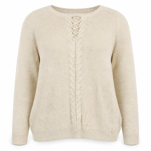 George Womens White  Knit Pullover Jumper Size 14