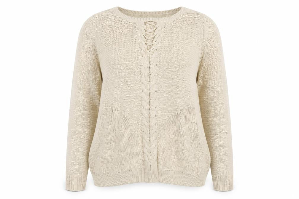 George Womens White  Knit Pullover Jumper Size 14