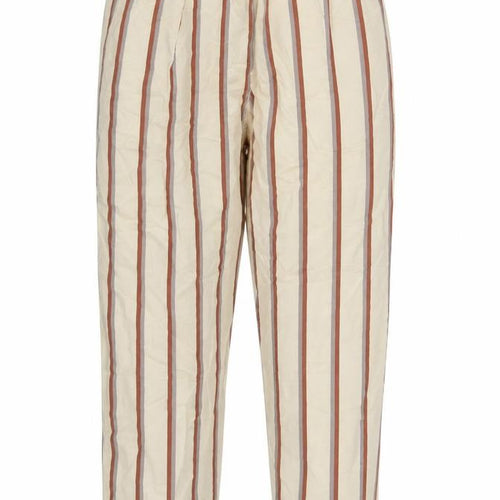 Preworn Womens Beige Striped  Trousers  Size M L28 in
