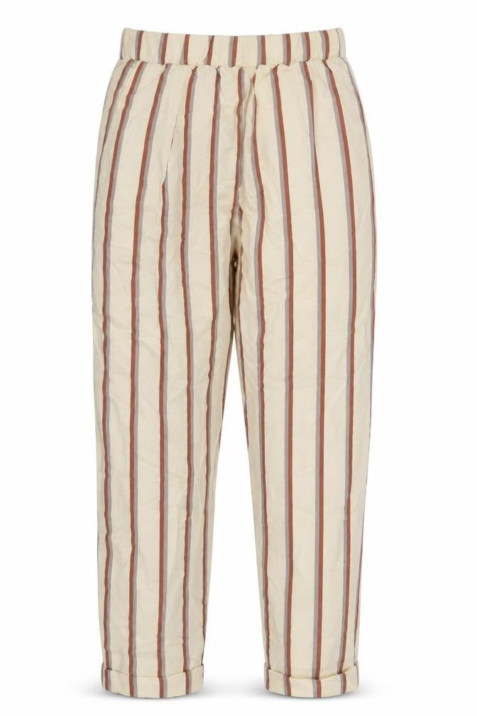 Preworn Womens Beige Striped  Trousers  Size M L28 in