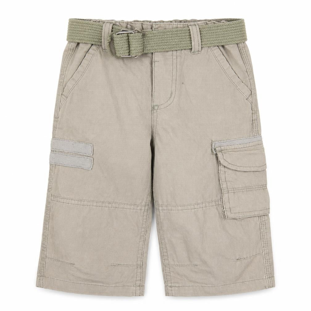 Rebel Jr Boys Beige   Cargo Shorts Size 4-5 Years