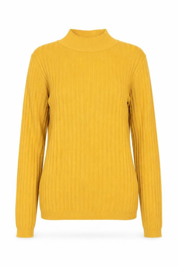Front view of Primark women’s yellow jumper, size XS