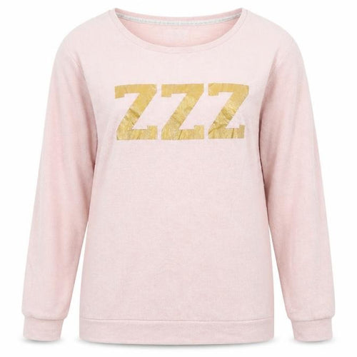F&F Womens Pink Solid Velour Top Pyjama Top Size S  - ZZZ lounge wear