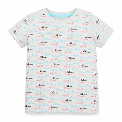 name it Boys Grey   Basic T-Shirt Size 4 Years  - motor homes cars