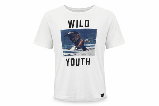 Front view of CO LABS men’s white t-shirt, size L