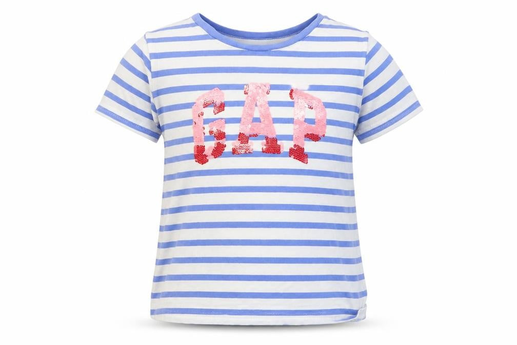Gap Girls Blue Striped  Basic Casual Size S