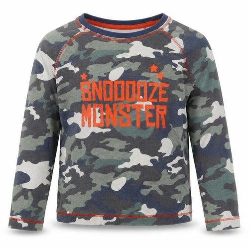 Mini Club Boys Green Camouflage   Pyjama Top Size 2-3 Years