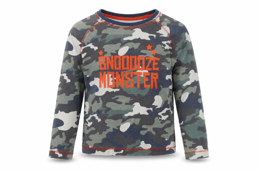 Mini Club Boys Green Camouflage   Pyjama Top Size 2-3 Years