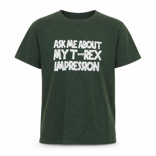 Front view of Gidan boys’ green basic t-shirt, size 8-9, years