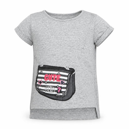 pep&co  Girls Grey   Basic T-Shirt Size 3 Years