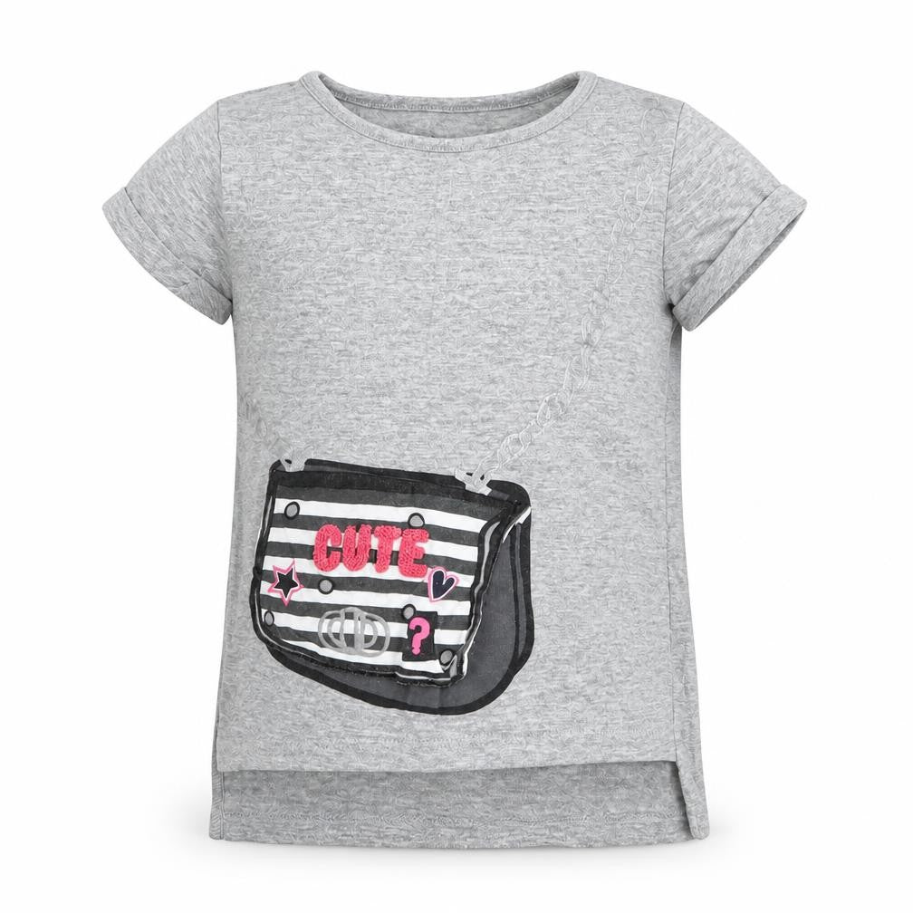 pep&co  Girls Grey   Basic T-Shirt Size 3 Years
