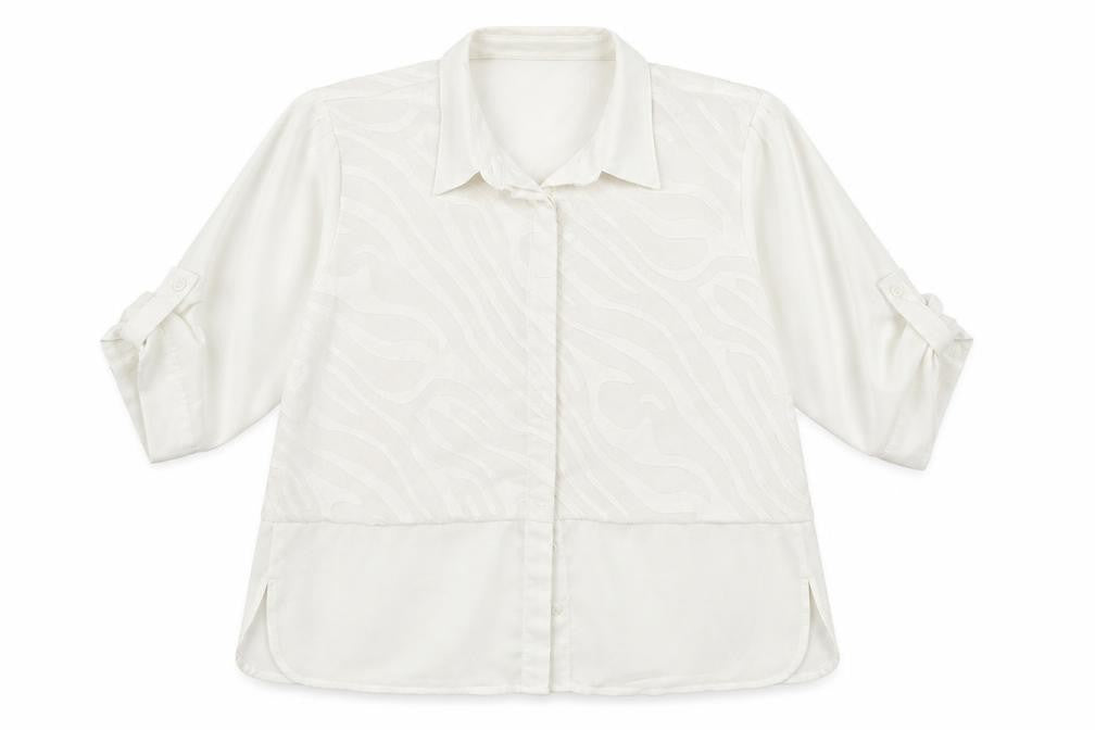 vava Womens White   Basic Button-Up Size 2XL