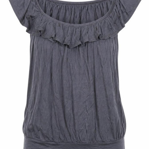 b sharp Womens Grey   Basic Blouse Size M