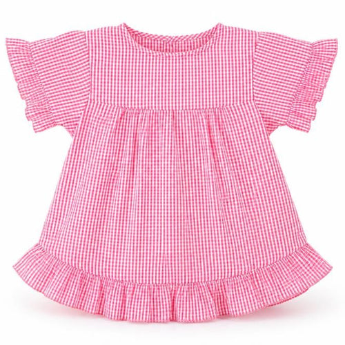 csrafted Girls Red Check  Basic Button-Up Size 5-6 Years
