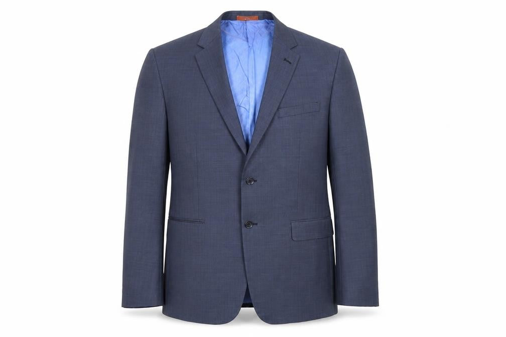 COMMUTER SUITS Mens Blue Herringbone  Jacket Suit Size 44