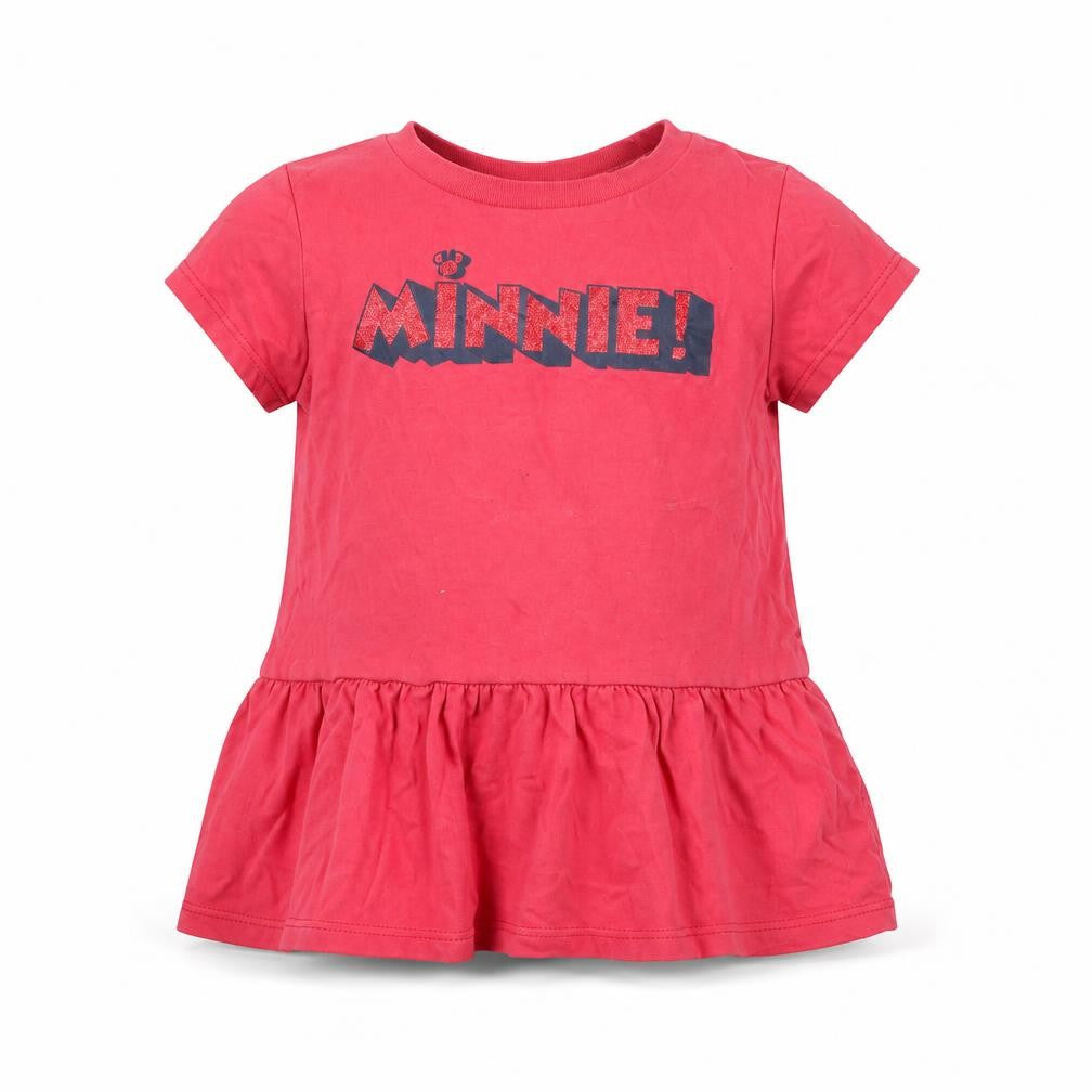 George Girls Pink   Basic T-Shirt Size 12-18 Months  - MINNIE MOUSE