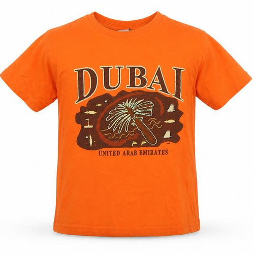 AST Boys Orange   Basic T-Shirt Size 6-7 Years  - Dubai