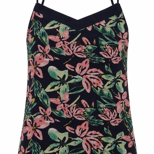 dunnes Womens Blue Floral  Basic T-Shirt Size S