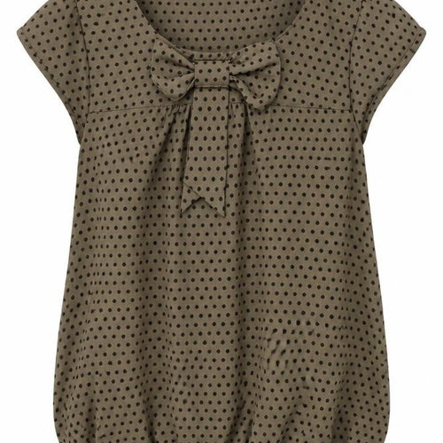 S.Y Womens Brown Polka Dot  Basic Blouse Size M