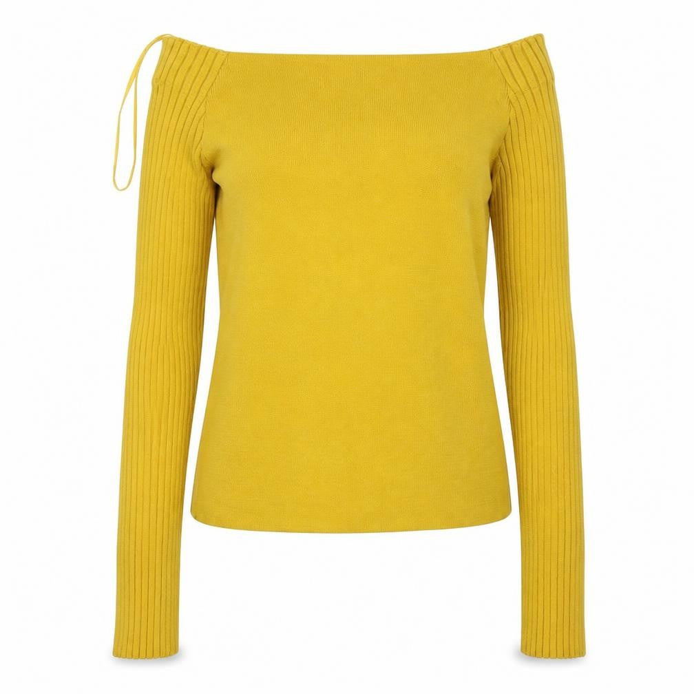 Preworn Womens Yellow   Pullover Jumper Size 10  - Cropped