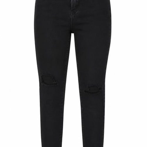 Denim Co Womens Black  Denim Skinny Jeans Size 12 L25 in - Ripped Knees