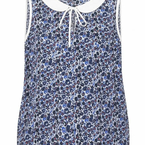 Jack Wills Womens Blue Floral  Basic Blouse Size 8