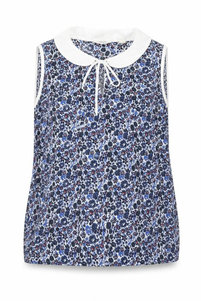 Jack Wills Womens Blue Floral  Basic Blouse Size 8