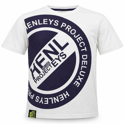 Henleys Boys White   Basic T-Shirt Size 11-12 Years