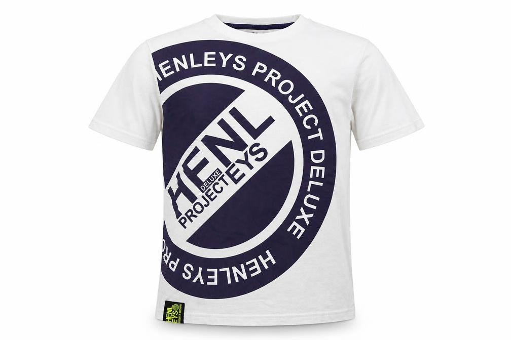 Henleys Boys White   Basic T-Shirt Size 11-12 Years