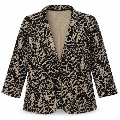 Signage Womens Multicoloured Animal Print  Jacket Blazer Size 10
