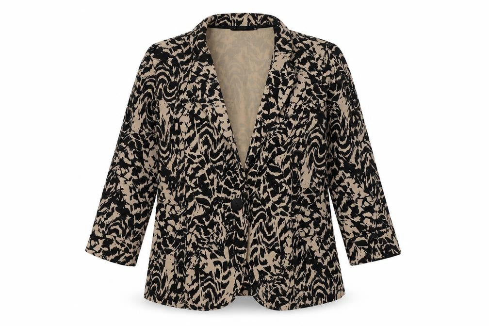 Signage Womens Multicoloured Animal Print  Jacket Blazer Size 10